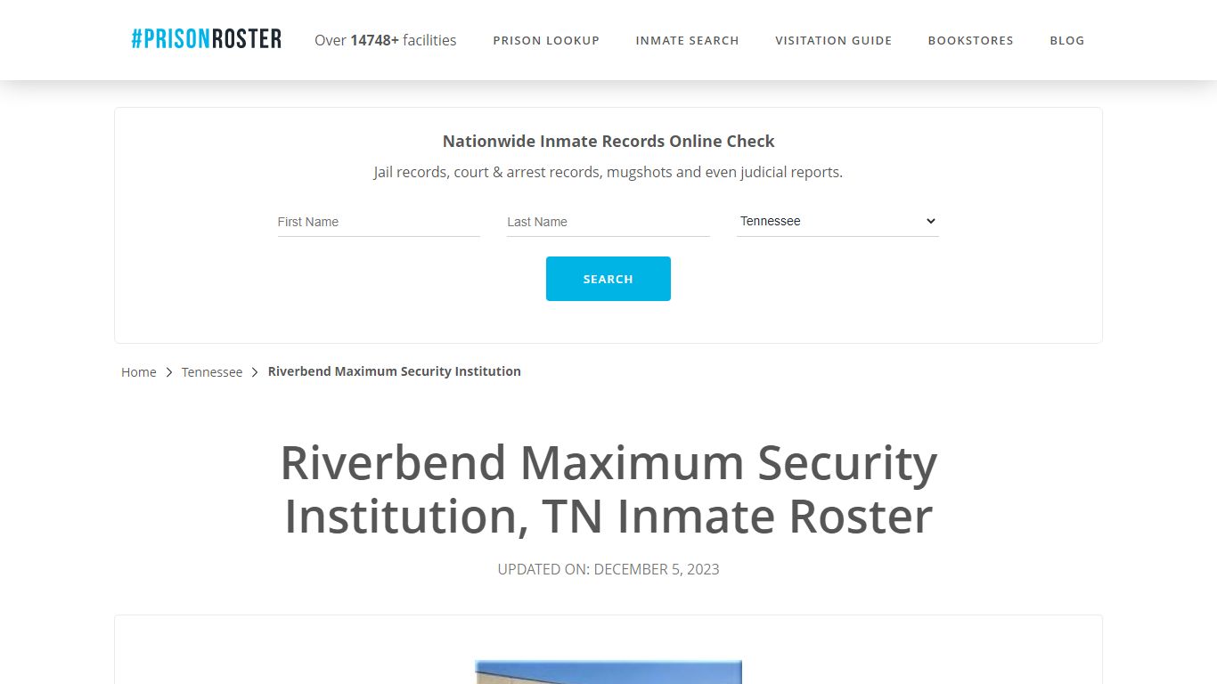 Riverbend Maximum Security Institution, TN Inmate Roster - Prisonroster